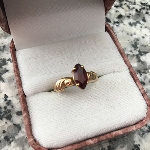10k Gold Ring with Garnet